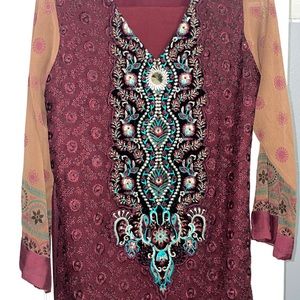 Fancy Embroidered Kameez Shalwar